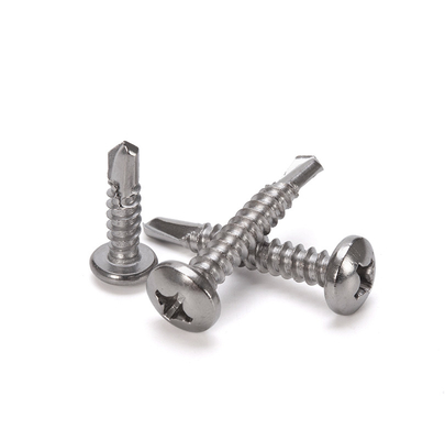 Acciaio INCH Sistema di misura Acciaio inossidabile Phillips Testa bottone Vattone auto-perforazione da Oukailuo con finitura zincata
