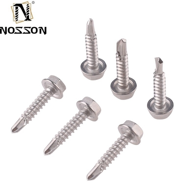 ST4.2 Sistema metrico di misurazione Acciaio al carbonio Dacromet Hex Head Screw auto-perforazione con flangia per la resistenza industriale