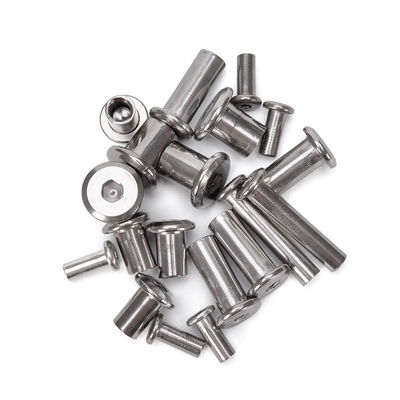 Finitura piana DIN Standard Furniture Joint Connector Nut Acciaio al carbonio galvanizzato Testa piatta Sleeve esagonale Sottofondo esagonale