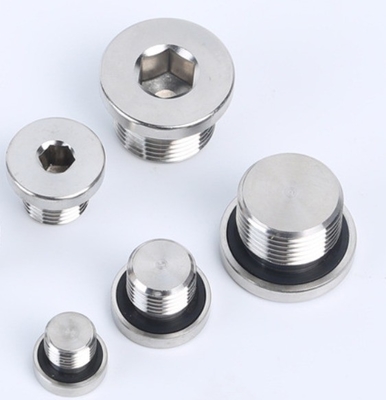 304 Stainless Steel Hex Oil Drain Plug con laringeal plug