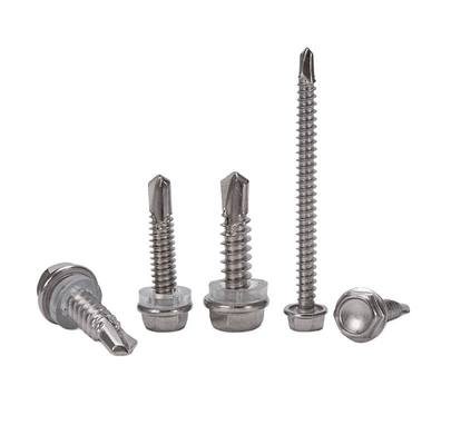 5/16 M8 Galvanizzato Hex Head Self Drilling Roofing Screws Metric in acciaio inossidabile Tek Screws con lavatrice di gomma per il tetto
