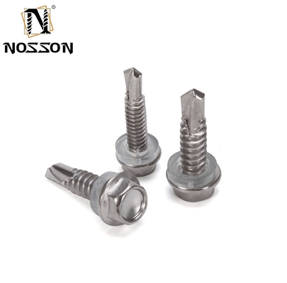 5/16 M8 Galvanizzato Hex Head Self Drilling Roofing Screws Metric in acciaio inossidabile Tek Screws con lavatrice di gomma per il tetto