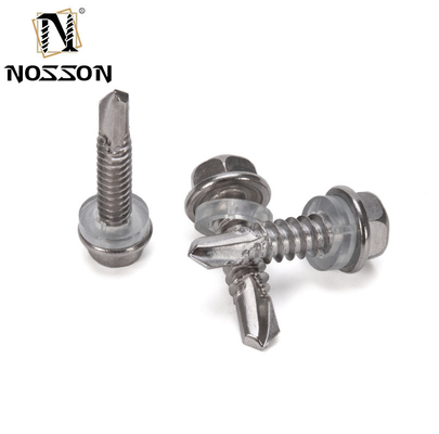 5/16 M8 Galvanizzato Hex Head Self Drilling Roofing Screws Metric in acciaio inossidabile Tek Screws con lavatrice di gomma per il tetto