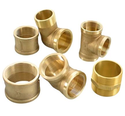 Supporto personalizzato OEM 1/2"-2" Equal Brass Tube Fitting Tee per tubi d'acqua resistenti alla corrosione e raccordi in rame