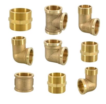 Fornitura d'acqua Fittings per tubi di rame in ottone per donne su misura con testa rotonda codice C10200/C11000/C12000/C12200/TU1/TU2/T2