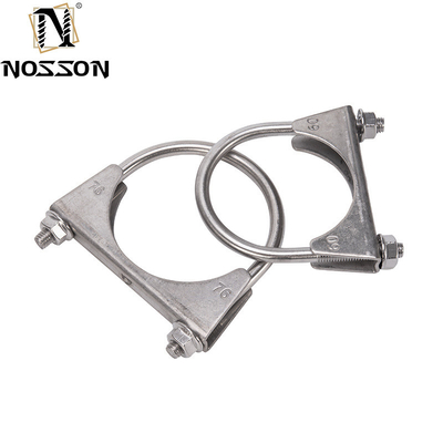 Sistema di misurazione metrica standard JIS M8 M10 pinza di scarico U-bolt zincata per scarico pesante con resistenza alla corrosione