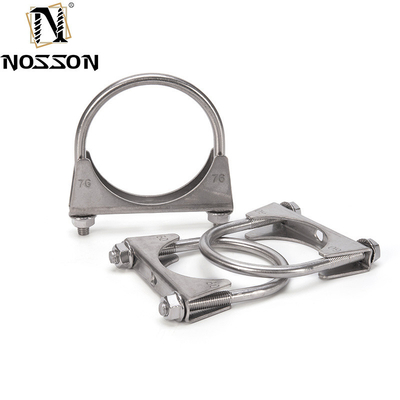Sistema di misurazione metrica standard JIS M8 M10 pinza di scarico U-bolt zincata per scarico pesante con resistenza alla corrosione