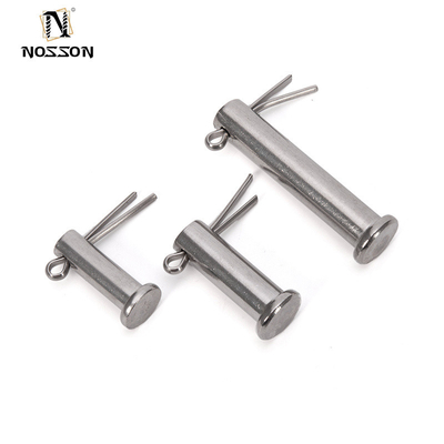 Pini di Clevis Standard DIN1444 SUS304 Acciaio inossidabile a testa piatta Pini di fissaggio M3 M4 M5 M6 M8 M10