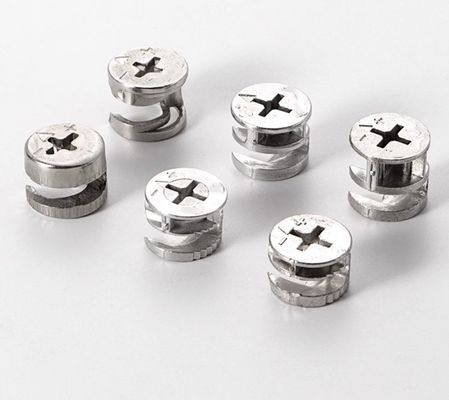 Assemblaggio di mobili lisci Leggio di zinco 10 connettori plug mini cabinet fisso connettore cam lock per assemblaggio rapido e facile