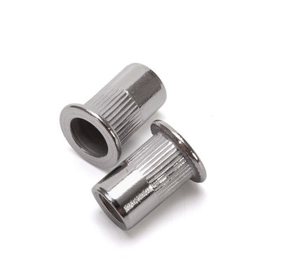 Noccioline di rivetto a corpo rivestito di zinco per fissaggi e bulloni a testa piatta con filettatura di inserto in acciaio inossidabile 304