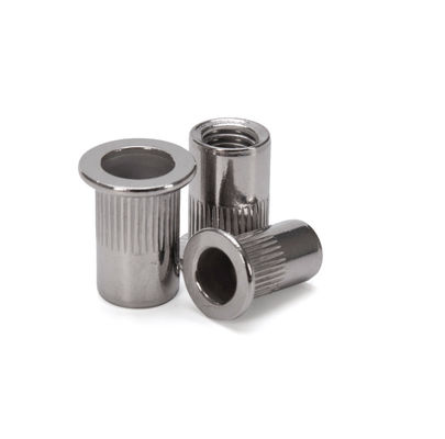 DIN Standard Zinc Plated Carbon Steel Flat Head Rivetnut Blind Rivet Nuts Threaded Insert Blend Nut per soluzioni di fissaggio versatili
