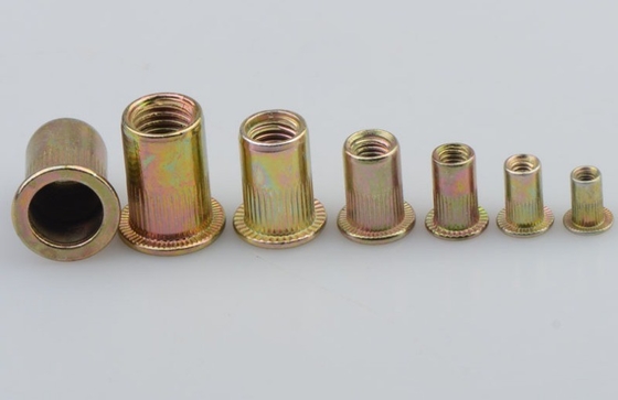 17*10*2.3 Titanio Cross Border Acciaio al carbonio Color Plated Zinc Vertical Grain Flat Head Rivet Nut Combination Set 150pcs