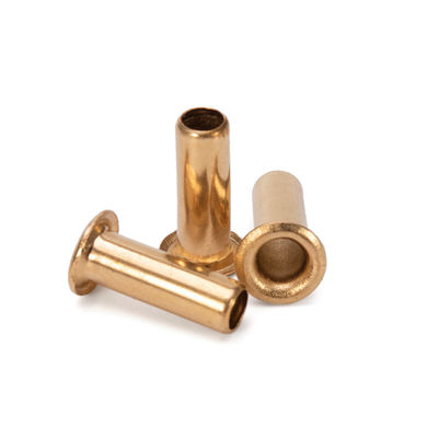 In ottone ANSI/ASME Standard Pan Flat Head Rivets semi-cavi semitubolari per finitura non rivestita in alluminio e acciaio inossidabile