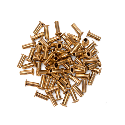 Rivetta metallica semitubolare in ottone con materiale in acciaio inossidabile in alluminio e rame