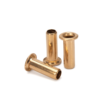 JIS Standard Brass Custom Copper Aluminum Hollow Tubular Rivet Uncoated Finish per applicazioni industriali