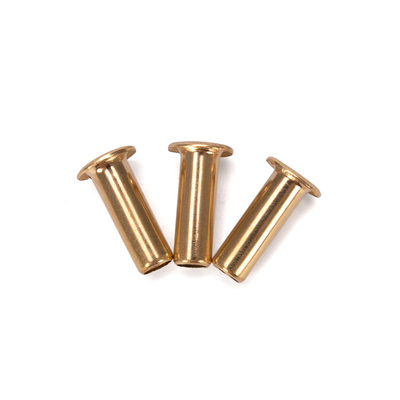 Rivetto tubulare cavo in ottone con finitura brillante e materiale in acciaio inossidabile ANSI/ASME Standard