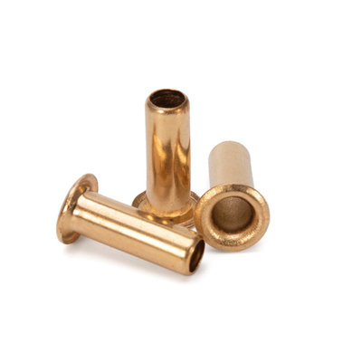 Rivetto tubulare cavo in ottone con finitura brillante e materiale in acciaio inossidabile ANSI/ASME Standard