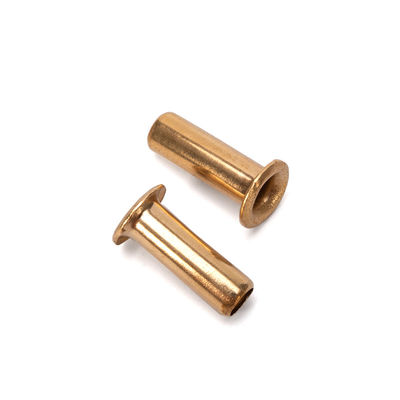 GB Standard Acciaio cavo tubolare personalizzare rivetti in ottone DIN7340 per cintura ANSI / ASME lucente finitura