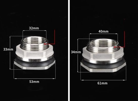 Acciaio inossidabile SS304 Fussione di paratia con cisterna con connettore per capezzoli Tipo 3/4 "Soluzione femminile e duratura