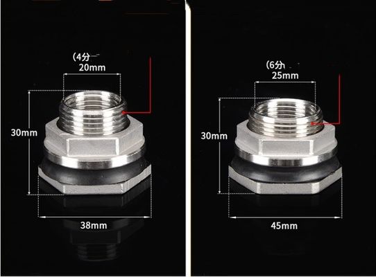 Acciaio inossidabile 1/2 &quot;connettore per serbatoio idrico a parete paritaria per connessioni idriche di lunga durata in applicazioni industriali
