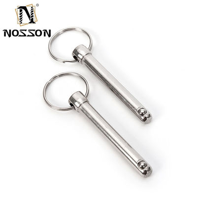 Spedizione aerea Pini a rilascio rapido con molla in acciaio inossidabile Push Pull Ring Detent Clevis Pin e maniglia del pulsante di blocco della palla