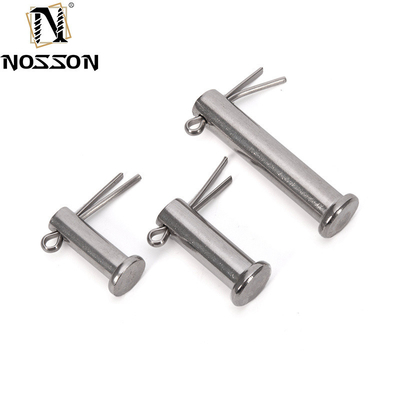 A2 A4 Acciaio inossidabile Flat Head Shaft Clevis Pins con buco per le pin di molla Vita più lunga TiCN Finish resistenza alla corrosione