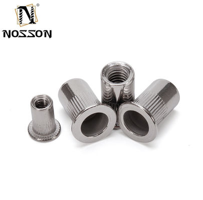 Metrica 304 in acciaio inossidabile a testa piatta galvanizzazione in acciaio carbonizzato M5 M6 M8 Noce di rivettatura per il trattamento dell'acqua Applicazione da fissaggio