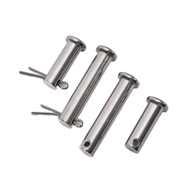 Acciaio inossidabile 304 pin di albero a testa piatta pin di clevis con buco DIN1434 e durata più lunga TiCN Finish Spring Pins integrati