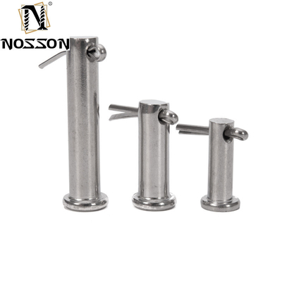 Acciaio inossidabile 304 pin di albero a testa piatta pin di clevis con buco DIN1434 e durata più lunga TiCN Finish Spring Pins integrati