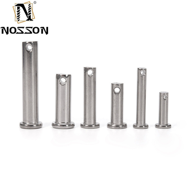 Acciaio inossidabile 304 pin di albero a testa piatta pin di clevis con buco DIN1434 e durata più lunga TiCN Finish Spring Pins integrati