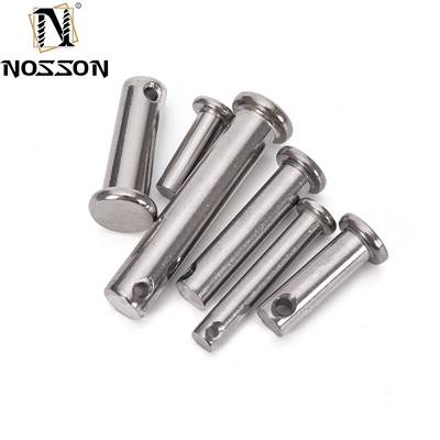 Acciaio inossidabile 304 pin di albero a testa piatta pin di clevis con buco DIN1434 e durata più lunga TiCN Finish Spring Pins integrati