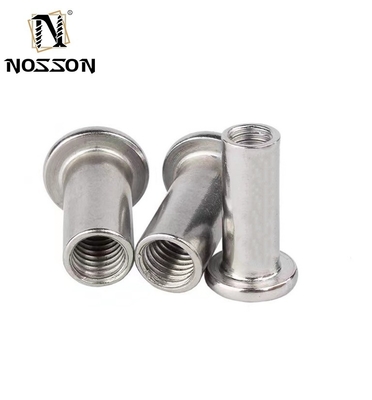 M3 M4 M5 M6 M8 M10 Bulloni e dadi per connettori per mobili Acciaio nichelato con testa a esagono piatto Manicotto dado cilindrico Standard DIN