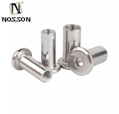 Zinc Finish Internal Thread Sleeve Nut per applicazioni pesanti Grado 8.8 A2-50 A2-70 A4-70 Thread Dimensione m5 m6 m8 m10 m12
