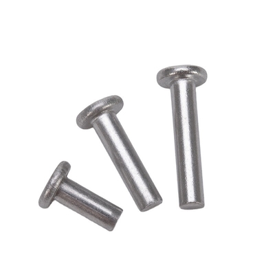ANSI/ASME Standard Flat Head Solid Rivet Bright Finish e materiale in acciaio inossidabile/alluminio per applicazioni pesanti