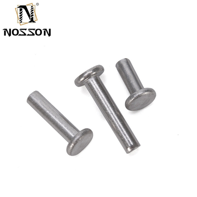 ANSI/ASME Standard Flat Head Solid Rivet Bright Finish e materiale in acciaio inossidabile/alluminio per applicazioni pesanti
