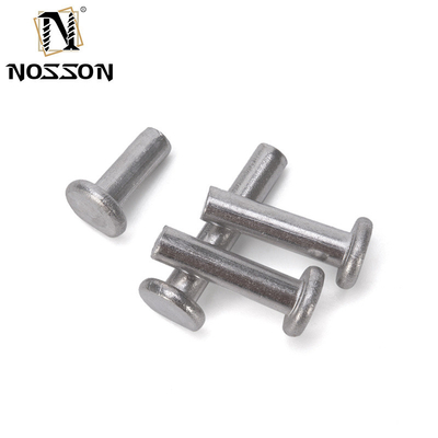 ANSI/ASME Standard Flat Head Solid Rivet Bright Finish e materiale in acciaio inossidabile/alluminio per applicazioni pesanti
