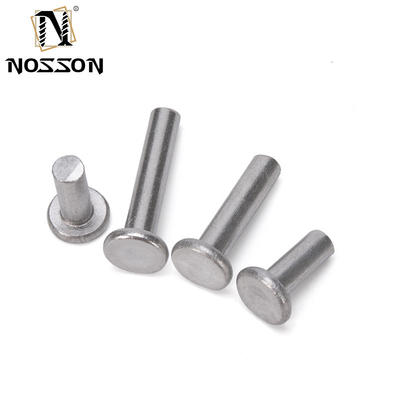 ANSI/ASME Standard Flat Head Solid Rivet Bright Finish e materiale in acciaio inossidabile/alluminio per applicazioni pesanti
