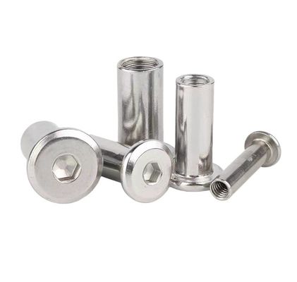 M5 M6 M8 M10 M12 Testa piatta Testa di presa Collegatore di mobili Testa di manica Noce a canna con materiale in acciaio inossidabile standard DIN