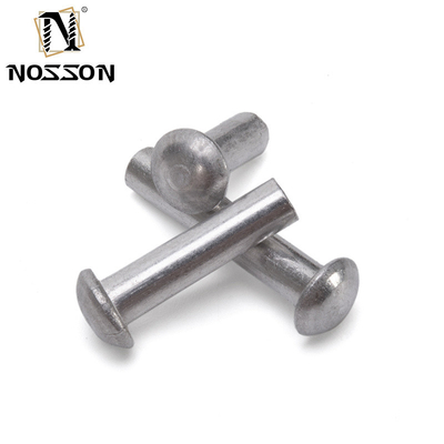 ISO Standard Metric Aluminum Brass Solid Core Rivet Fastenal Flat Head Round Head Solid Mild Steel Copper Rivets con finitura brillante