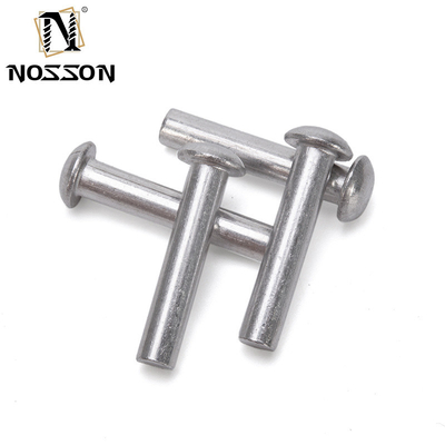 ISO Standard Metric Aluminum Brass Solid Core Rivet Fastenal Flat Head Round Head Solid Mild Steel Copper Rivets con finitura brillante