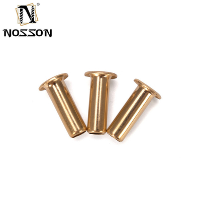 Occhiali in ottone in metallo Nocciolo a rivetta cavo Rame attraverso buco Grommets a riveta Gb876 M0.9 M1.3 1.5 2 2.3 2.5 3 3.5 4 5 6mm Finitura brillante