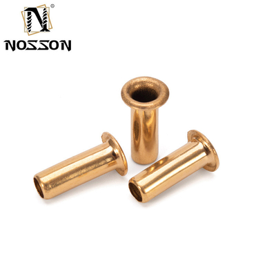 Occhiali in ottone in metallo Nocciolo a rivetta cavo Rame attraverso buco Grommets a riveta Gb876 M0.9 M1.3 1.5 2 2.3 2.5 3 3.5 4 5 6mm Finitura brillante