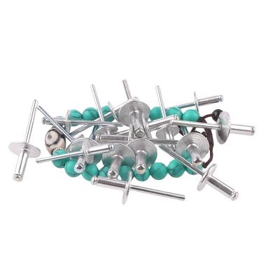 2.4-6.4mm DIN Standard Aluminum Round Head Pop Core-Pulling Blind Rivets con rivestimento anodizzante da DingQi