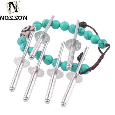 2.4-6.4mm DIN Standard Aluminum Round Head Pop Core-Pulling Blind Rivets con rivestimento anodizzante da DingQi