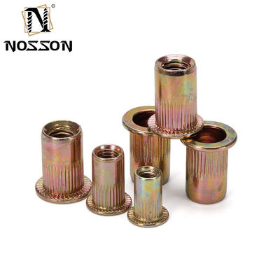 Metrica su misura Revit Nut/Rivet Insert M6 Inossidabile Testa Piatta Acciaio al Carbonio Blind Rivet Nut Zinc Plated Finish
