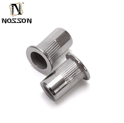 SS304 Acciaio inossidabile A2-70 Flat Head Open End Knurled Body Insert per il sistema di misurazione metrica nell'industria del petrolio e del gas