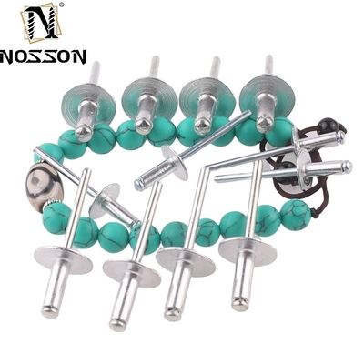 Acciaio di alluminio testa di cupola a rivetta cieca tipo a fine aperto colore di vernice standard dell'industria con grande flangia e disegno a scanalatura