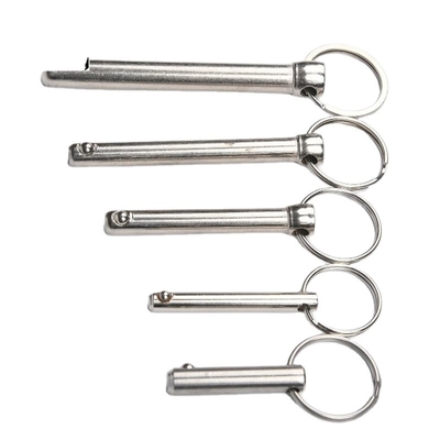 Spedizione aerea Strong Hold in acciaio inossidabile pin cilindrico detentore con anello di posizionamento pin di blocco a sfera di divisione di rilascio rapido