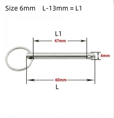 Spedizione aerea Strong Hold in acciaio inossidabile pin cilindrico detentore con anello di posizionamento pin di blocco a sfera di divisione di rilascio rapido