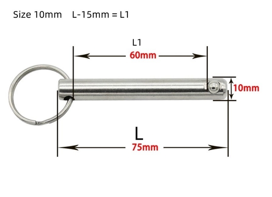 Spedizione aerea Strong Hold in acciaio inossidabile pin cilindrico detentore con anello di posizionamento pin di blocco a sfera di divisione di rilascio rapido